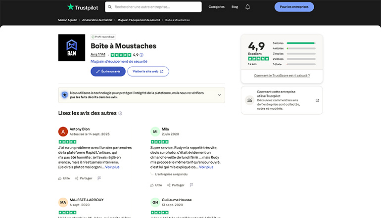 trustpilot avis
